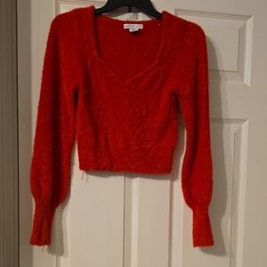 Sincerely Jules Red V-Neck Sweater